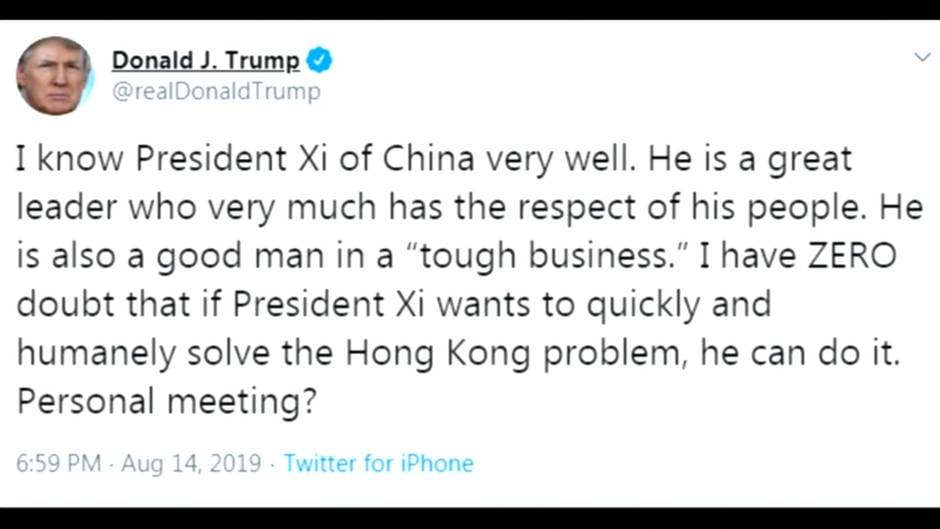 Krise in Hongkong: Trump bietet Treffen mit Xi an